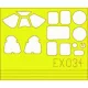 Eduard Accessories P-51B Mustang - P-51B Mustang – kabin- és ablakmaszk