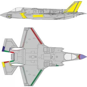   Eduard Accessories F-35B RAM coating 1/48 TAMIYA - kabin- és ablakmaszk