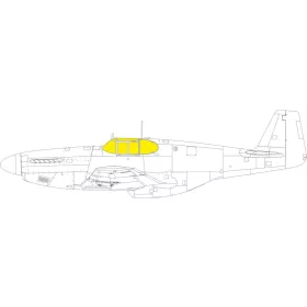   Eduard Accessories P-51B/C framed canopy TFace  EDUARD - P-51B/C keretes kabintetős változat – kétoldalas kabinmaszk (TFace)
