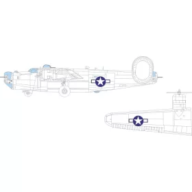   Eduard Accessories B-24J US national insignia  HOBBY BOSS - felségjel-festő maszk