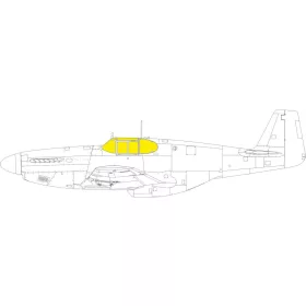   Eduard Accessories P-51B/C framed canopy 1/48 - P-51B/C keretes kabintetős változat – kabin- és ablakmaszk
