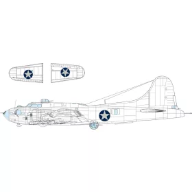   Eduard Accessories B-17F US national insignia rounded 1/48 - felségjel-festő maszk