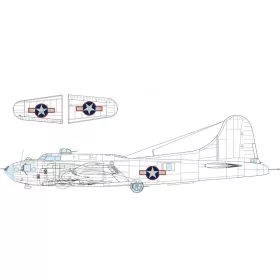  Eduard Accessories B-17F US national insignia w/ red outline 1/48 - felségjel-festő maszk