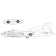 Eduard Accessories B-17F US national insignia w/ red outline 1/48 - felségjel-festő maszk