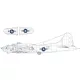 Eduard Accessories B-17F US national insignia w/ blue outline 1/48 - felségjel-festő maszk