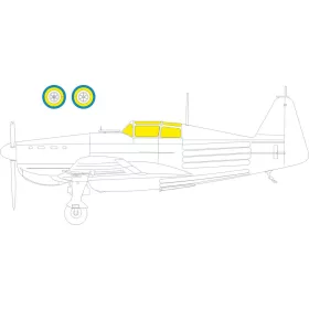   Eduard Accessories MS 406.C1 TFace - kétoldalas kabinmaszk (TFace)