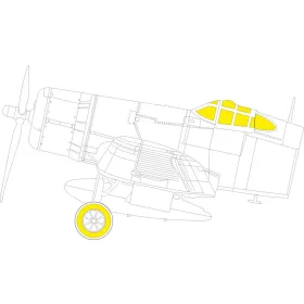 Eduard Accessories F4U-2  HOBBY BOSS - kabin- és ablakmaszk