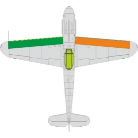   Eduard Accessories Bf 109G wings leading edge wavy lines - Bf 109G – szárnybelépőél hullámvonal-festőmaszk