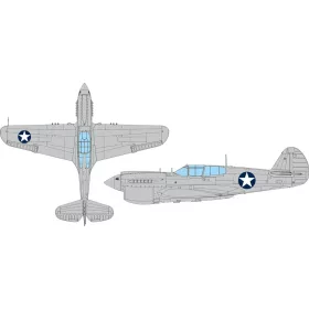   Eduard Accessories P-40E US national insignia circular  EDUARD - felségjel-festő maszk
