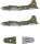 Eduard Accessories B-17F US national insignia & code letters for Revell - felségjel-festő maszk
