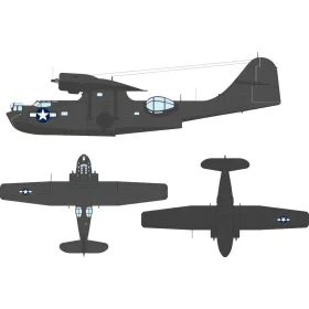   Eduard Accessories PBY-5A US national insignia (stars & bars) for Eduard / Revell - felségjel-festő maszk