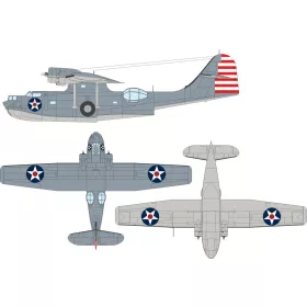   Eduard Accessories PBY-5A US national insignia (stars w/ red center) for Eduard / Revell - felségjel-festő maszk