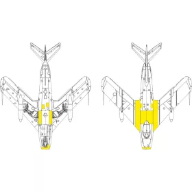   Eduard Accessories MiG-17F surface panels for Kinetic - felületi panelek festőmaszkja