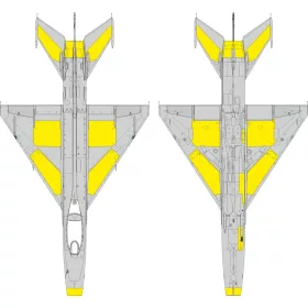   Eduard Accessories MiG-21F surface panels for Eduard - felületi panelek festőmaszkja