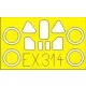Eduard Accessories MC 200 for Italeri - kabin- és ablakmaszk