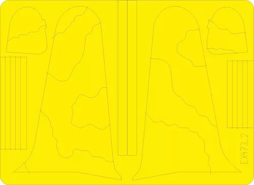 Eduard Accessories Hurricane camo scheme B for Airfix - Hurricane – B álcázási séma festőmaszk, Airfix maketthez
