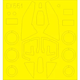   Eduard Accessories Su-17 M3/M4 for Kitty Hawk - kabin- és ablakmaszk