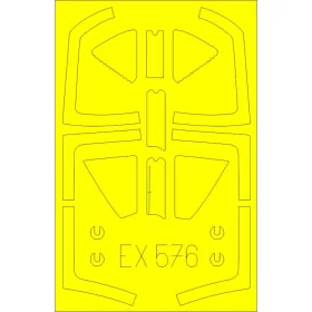   Eduard Accessories Harrier T.2/T.4/T.8 for Kinetic - kabin- és ablakmaszk