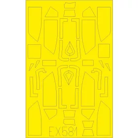   Eduard Accessories Bf 109G Erla canopy TFace for Eduard - Bf 109G Erla kabintetős változat – kétoldalas kabinmaszk (TFace)