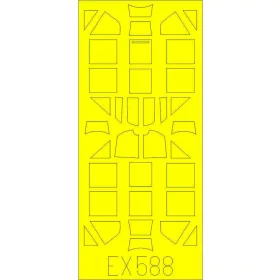   Eduard Accessories Bf 109F TFace for Eduard - kétoldalas kabinmaszk (TFace)
