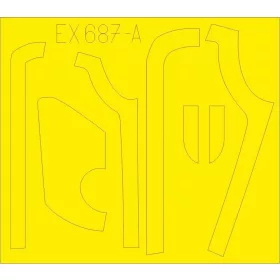   Eduard Accessories B-17G antiglare panels (DL & BO production) for HKM - tükröződésgátló panelek festőmaszkja, DL/BO gyártású változathoz