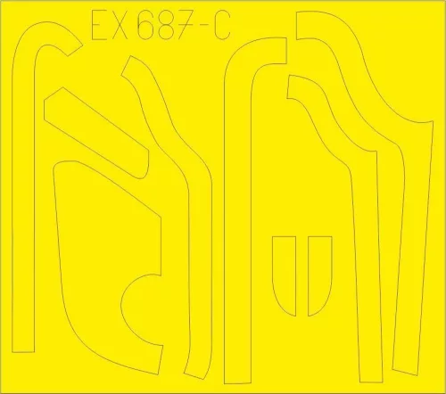 Eduard Accessories B-17G antiglare panels (DL & BO production) for HKM - tükröződésgátló panelek festőmaszkja, DL/BO gyártású változathoz