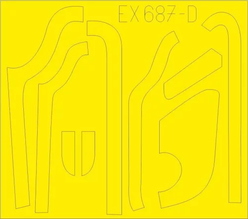 Eduard Accessories B-17G antiglare panels (DL & BO production) for HKM - tükröződésgátló panelek festőmaszkja, DL/BO gyártású változathoz