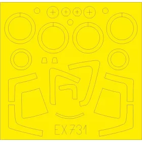   Eduard Accessories Su-27S for Kitty Hawk - kabin- és ablakmaszk