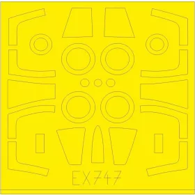   Eduard Accessories F-104DJ 1/48 for KINETIC - kabin- és ablakmaszk
