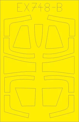 Eduard Accessories F-104DJ TFace 1/48 for KINETIC - kétoldalas kabinmaszk (TFace)