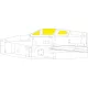 Eduard Accessories F-84F 1/48 for KINETIC - kabin- és ablakmaszk