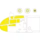 Eduard Accessories Ar 234B TFace 1/48 for HASEGAWA/HOBBY 2000 - kétoldalas kabinmaszk (TFace)