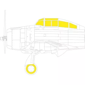   Eduard Accessories P-35 TFace for DORA WINGS - kétoldalas kabinmaszk (TFace)