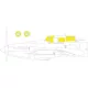 Eduard Accessories Il-2 mod. 1943 TFace 1/48 - kétoldalas kabinmaszk (TFace)
