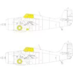   Eduard Accessories F4F-3 TFace - kétoldalas kabinmaszk (TFace)