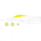 Eduard Accessories F-16C Block 25/42 1/48 for KINETIC - kabin- és ablakmaszk