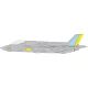 Eduard Accessories F-35A RAM coating late 1/48 for TAMIYA - kabin- és ablakmaszk