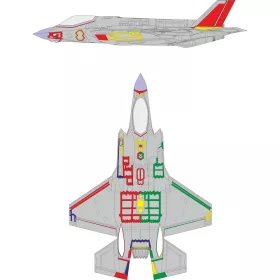   Eduard Accessories F-35A RAM coating early 1/48 TAMIYA - kabin- és ablakmaszk