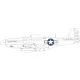 Eduard Accessories P-51D national insignia 1/48 EDUARD - felségjel-festő maszk
