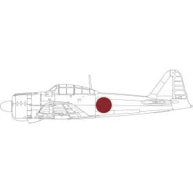   Eduard Accessories A6M2 Model 21 national insignia 1/48 EDUARD - felségjel-festő maszk