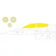 Eduard Accessories F-16D Block 30/40/50 TFace 1/48 KINETIC - kétoldalas kabinmaszk (TFace)
