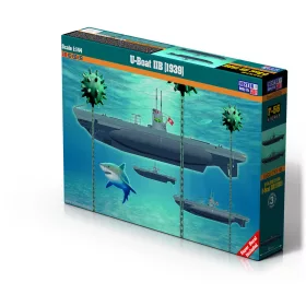 MisterCraft U-Boat Type IIB német jelzésekkel 1:144 tengeralattjáró makett – MisterCraft F-56