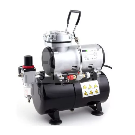 Fengda Airbrush mini compressor with air reservoir- Mini csendes - egyhengeres levegőtartályos (3L) airbrush kompresszor FD-186