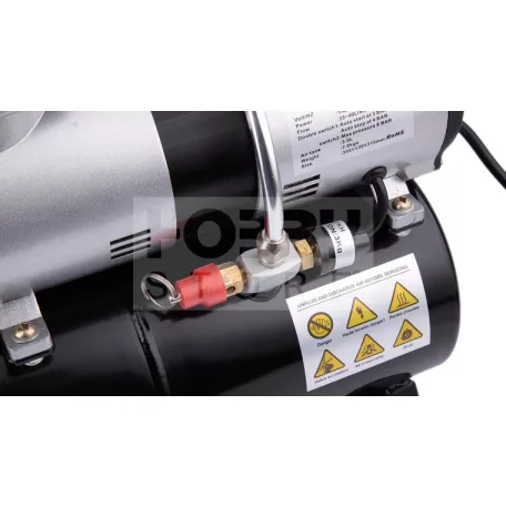 Fengda Airbrush mini compressor with air reservoir- Mini csendes - kéthengeres levegőtartályos (3.5L) airbrush kompresszor FD-196