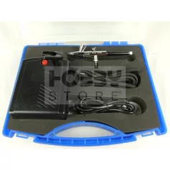   Fengda Mini airbrush kompresszor FD-135 típusú festékszóróval - Portable mini Airbrush compressor with FD-135 airbrush FD-831