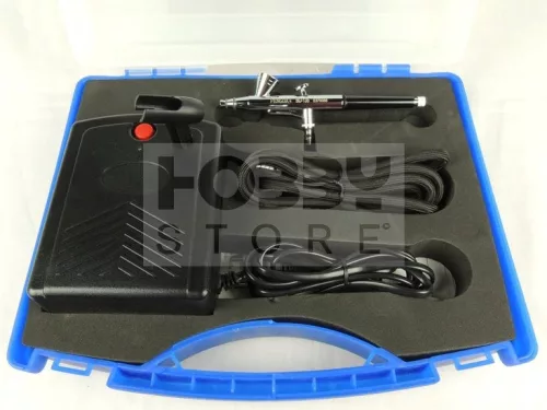 Fengda Mini airbrush kompresszor FD-135 típusú festékszóróval - Portable mini Airbrush compressor with FD-135 airbrush FD-831