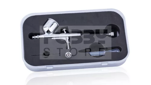Airbrush készlet egyhengeres mini kompresszoral - Airbrush Set Fengda FD-130 with compressor FD18-2K