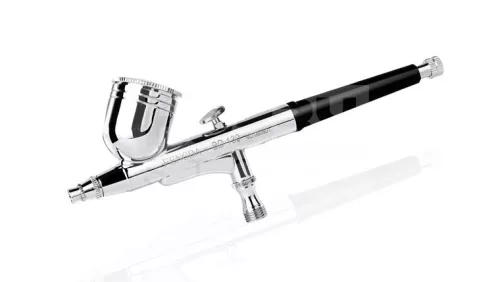 Airbrush készlet kéthengeres mini levegőtartályos kompresszoral - Airbrush Set Fengda FD-130 with compressor FD196K
