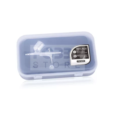 Airbrush készlet kéthengeres mini levegőtartályos kompresszoral - Airbrush Set Fengda FD-130 with compressor FD196K