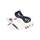 FENGDA FE-130K Szórópisztoly készlet (Airbrush Gun Set) 0.2-0.3-0.5-ös dűznivel-tűvel és légkábellel FE-130K